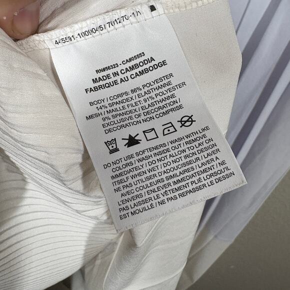 Nike Air Jordan Plus 3X Engineered Tie Dress White Purple Pleated Sleeveless - Picture 11 of 11